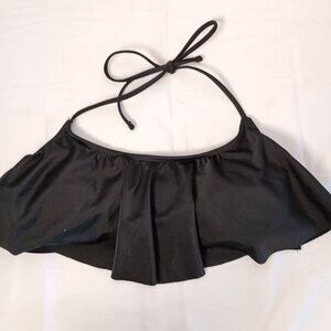 George ruffle halter top bikini top molded cups women size M